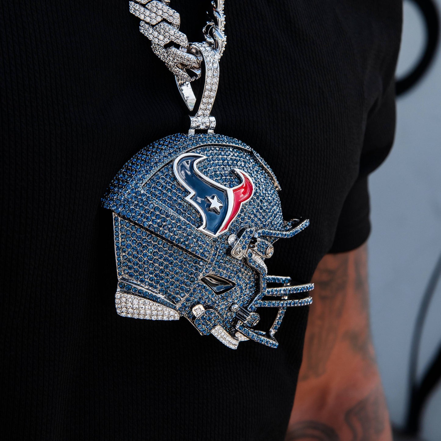 Giant Houston Texans Official NFL Helmet Pendant