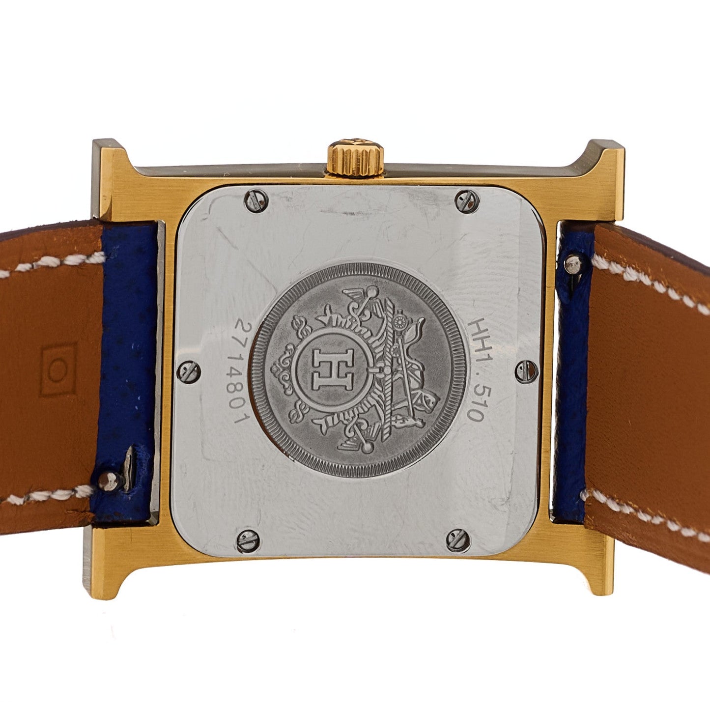 Stainless Steel Epsom 26mm Heure H Hour Quartz Watch Bleu Electrique