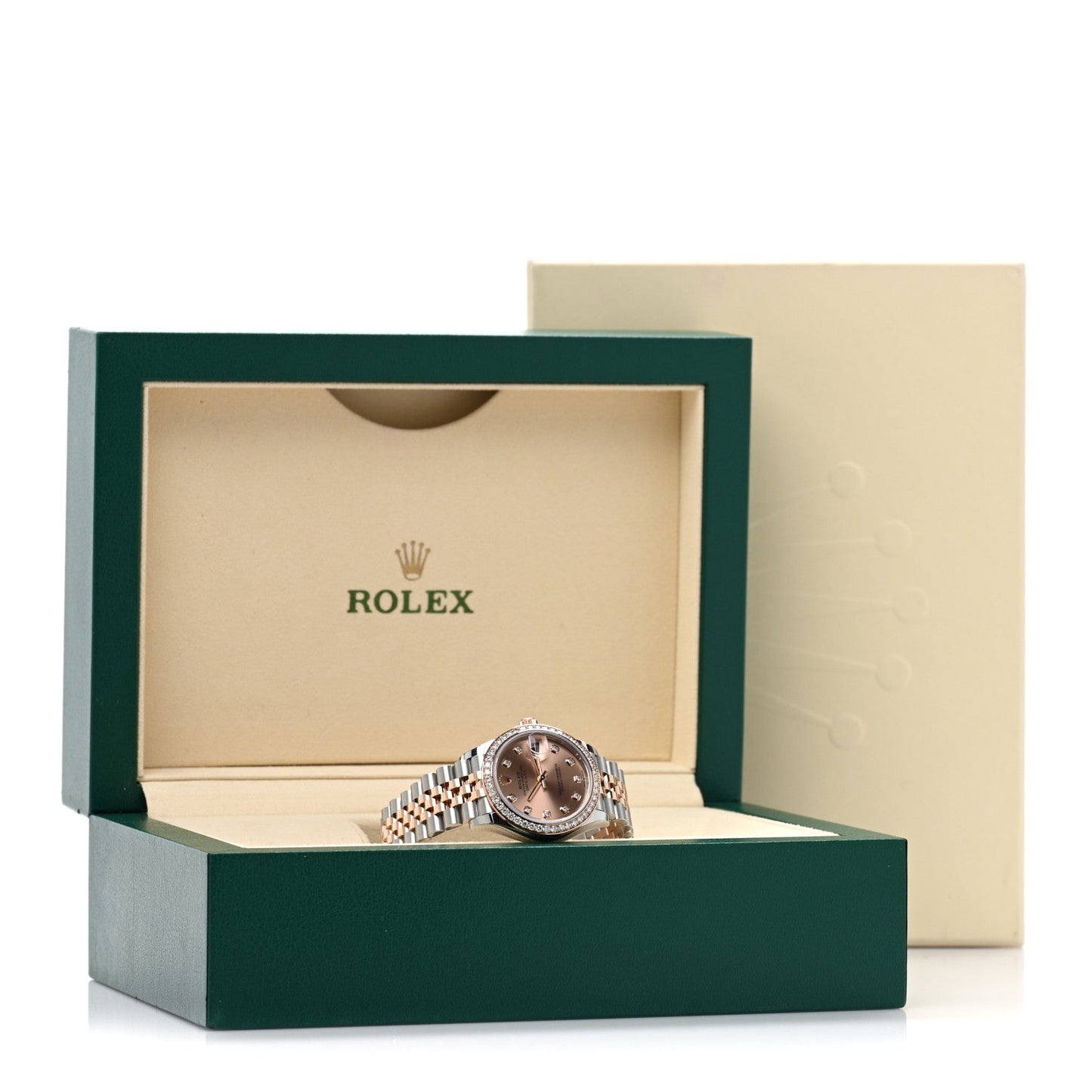 Stainless Steel 18K Everose Gold Diamond 31mm Oyster Perpetual Datejust Watch Pink 278381RBR