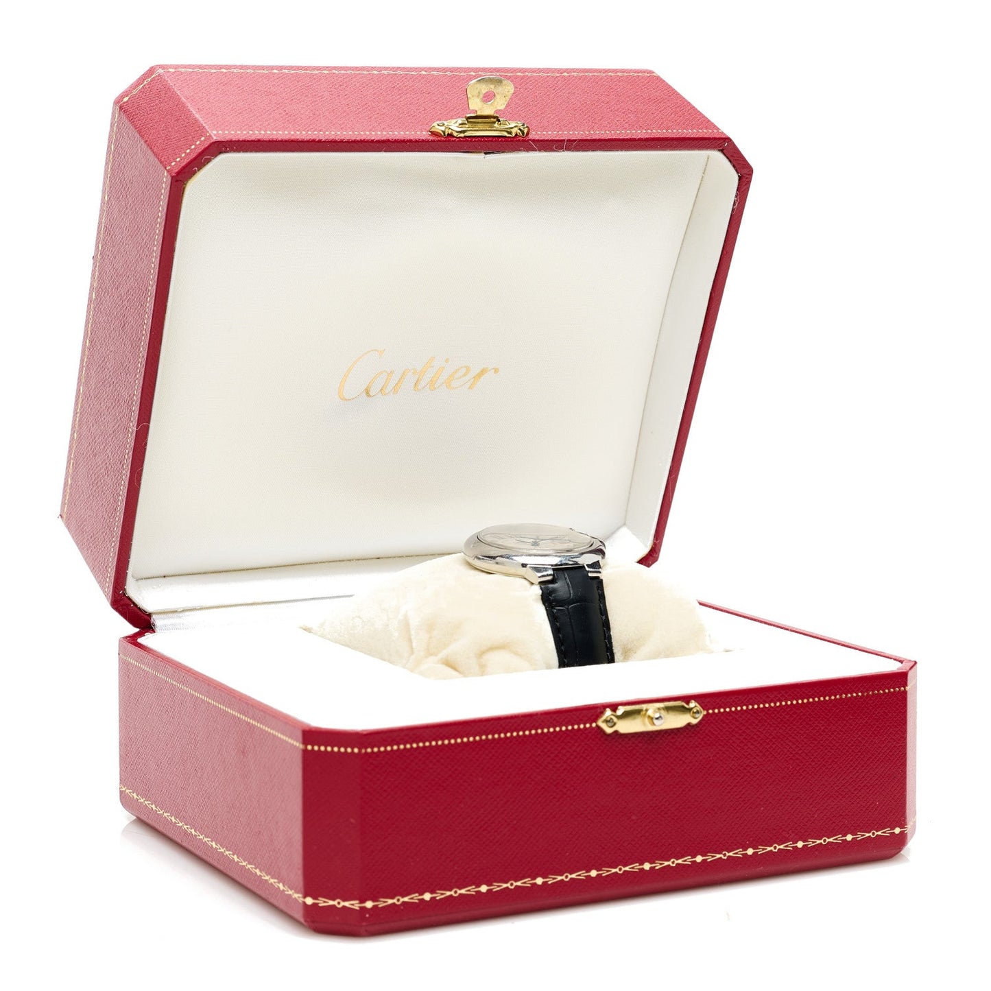 Stainless Steel Alligator 33mm Ballon Bleu De Cartier Automatic Watch