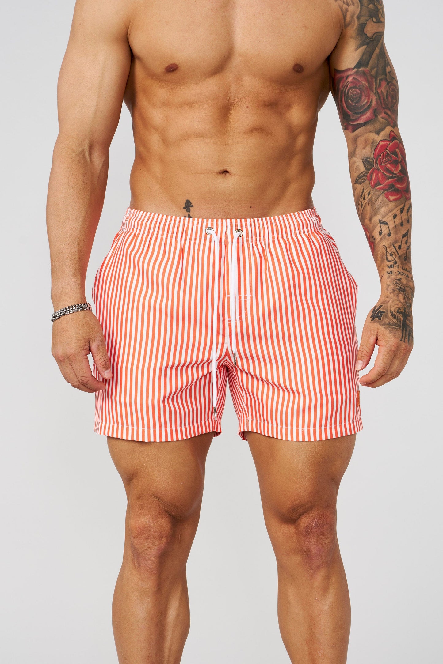 1056 - Striped Swim Shorts
