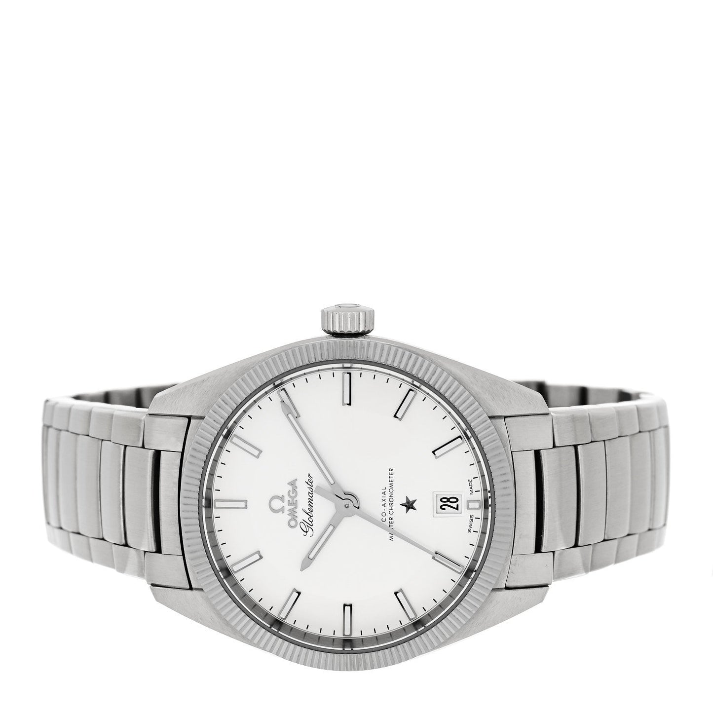 Stainless Steel 39mm Constellation Globemaster Co-Axial Master Chronometer Automatic Watch Silver 130.30.39.21.02.001