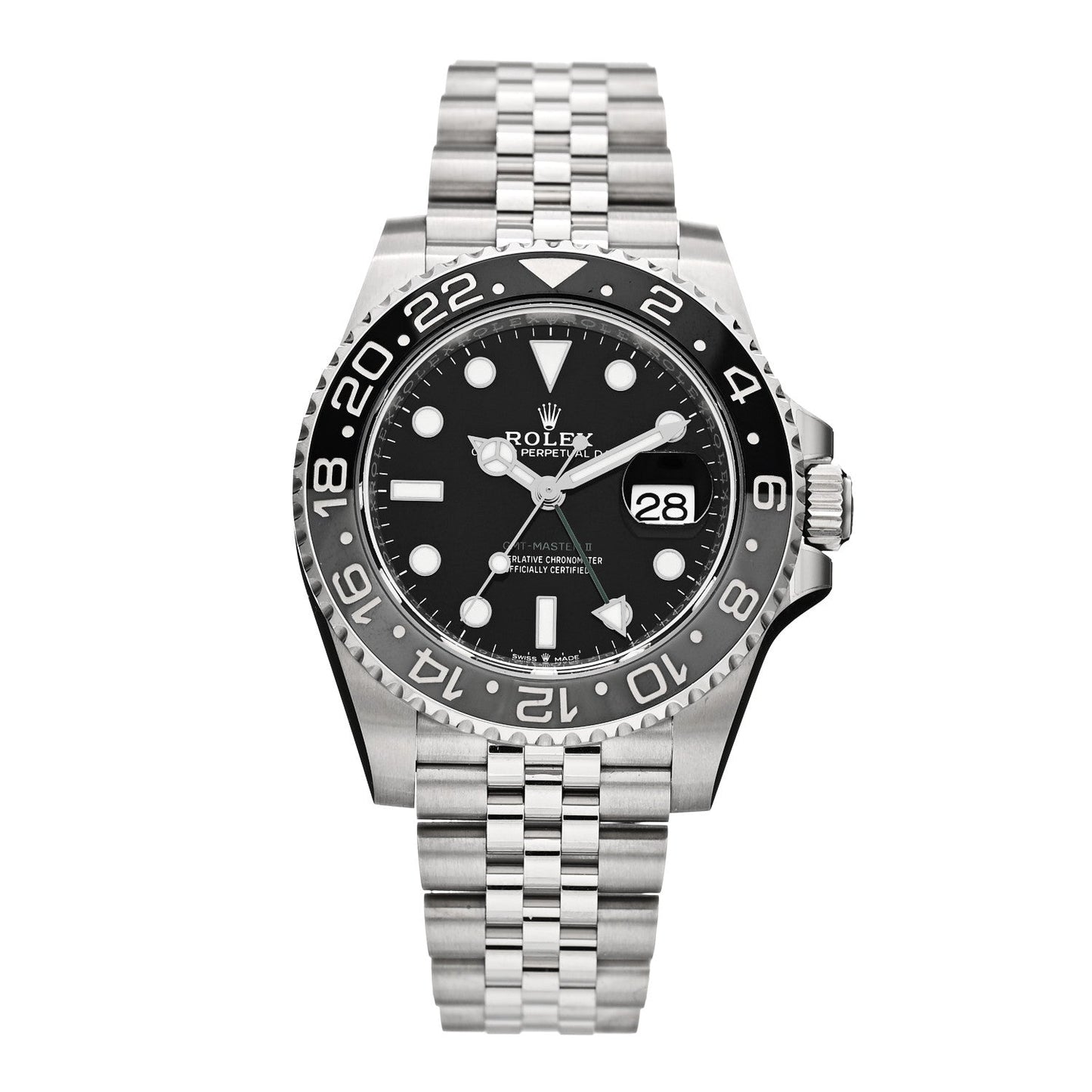 Stainless Steel 40mm Oyster Perpetual Date GMT Master II Bruce Wayne Watch Black 126710GRNR