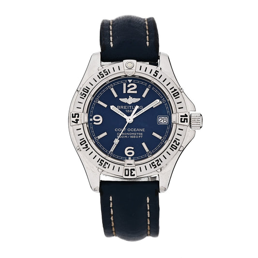 Stainless Steel Calfskin 32mm Colt Oceane Quartz Watch Blue A77350