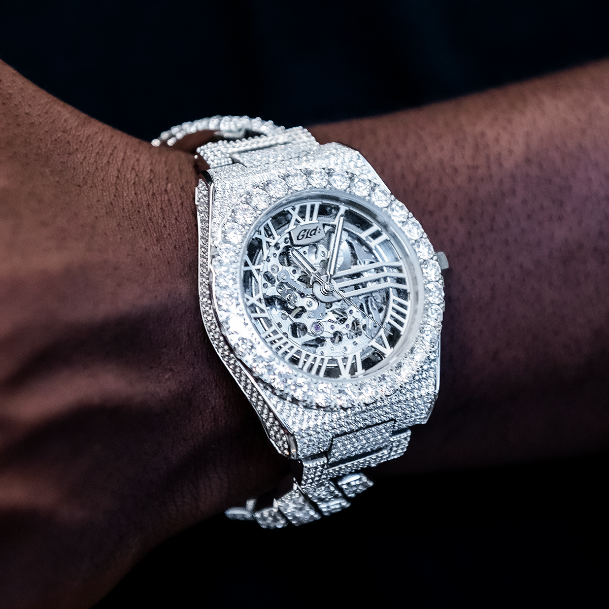 42MM Fully Iced Alpha Era? w/Diamond Prong Link Band