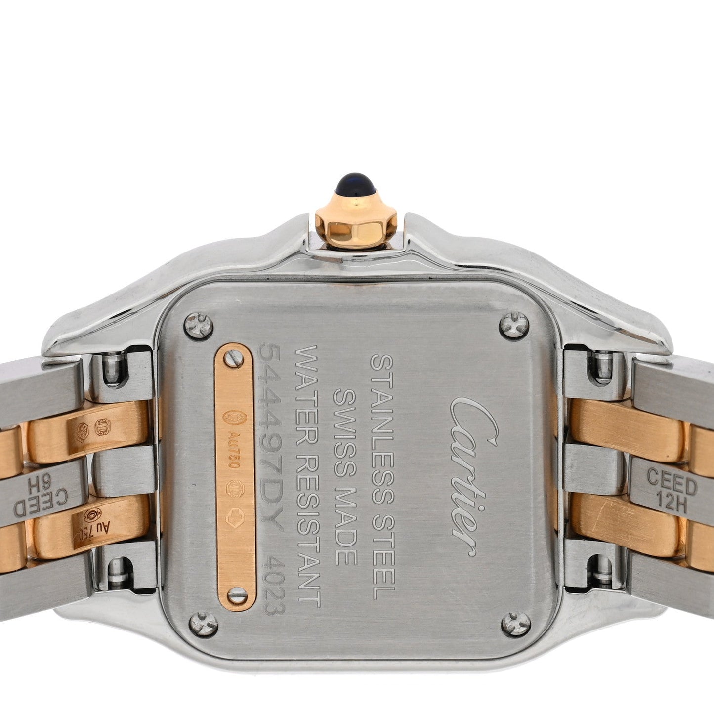Stainless Steel 18K Yellow Gold 23mm Panthere Quartz Watch