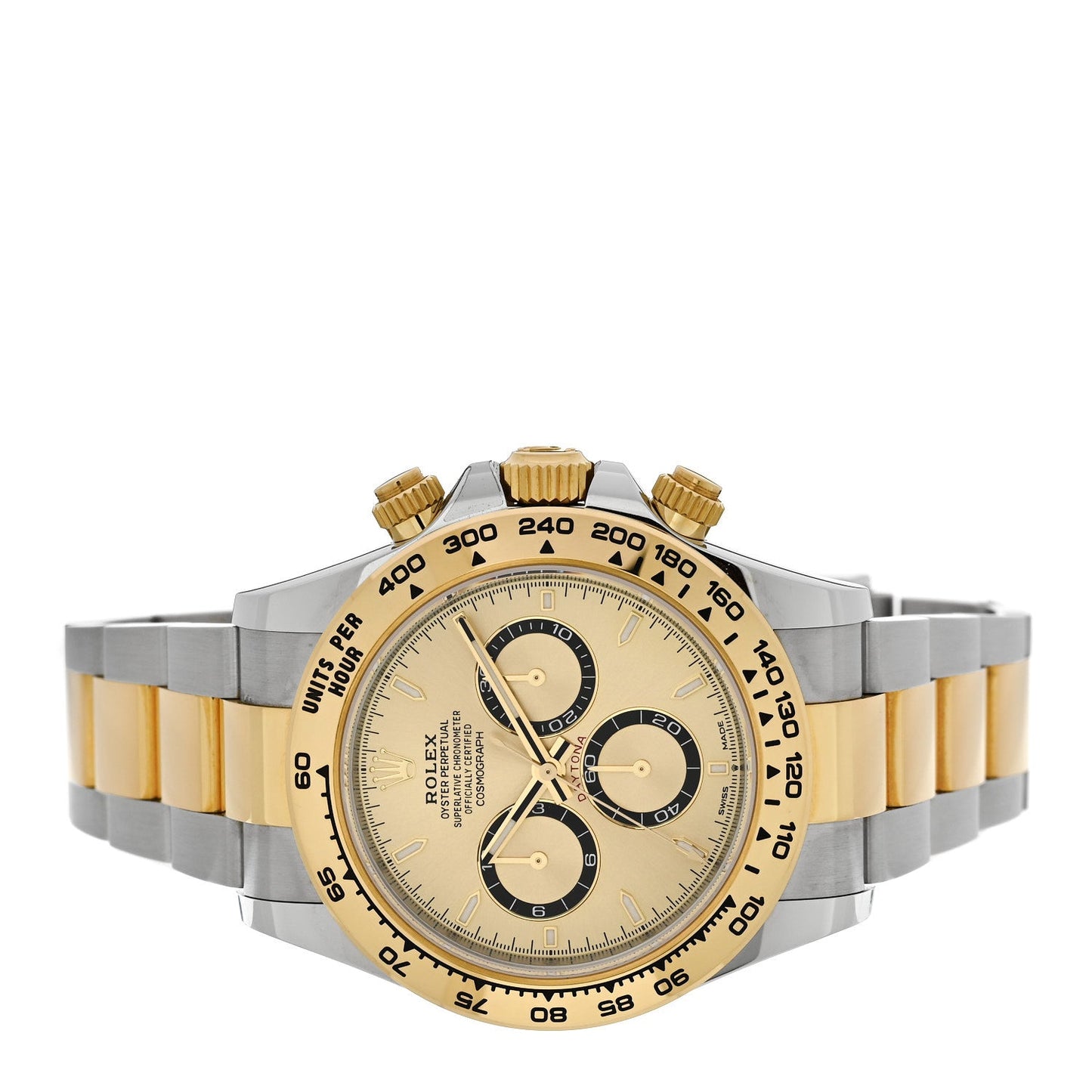 Stainless Steel 18K Yellow Gold 40mm Oyster Perpetual Cosmograph Daytona Watch Champagne 126503