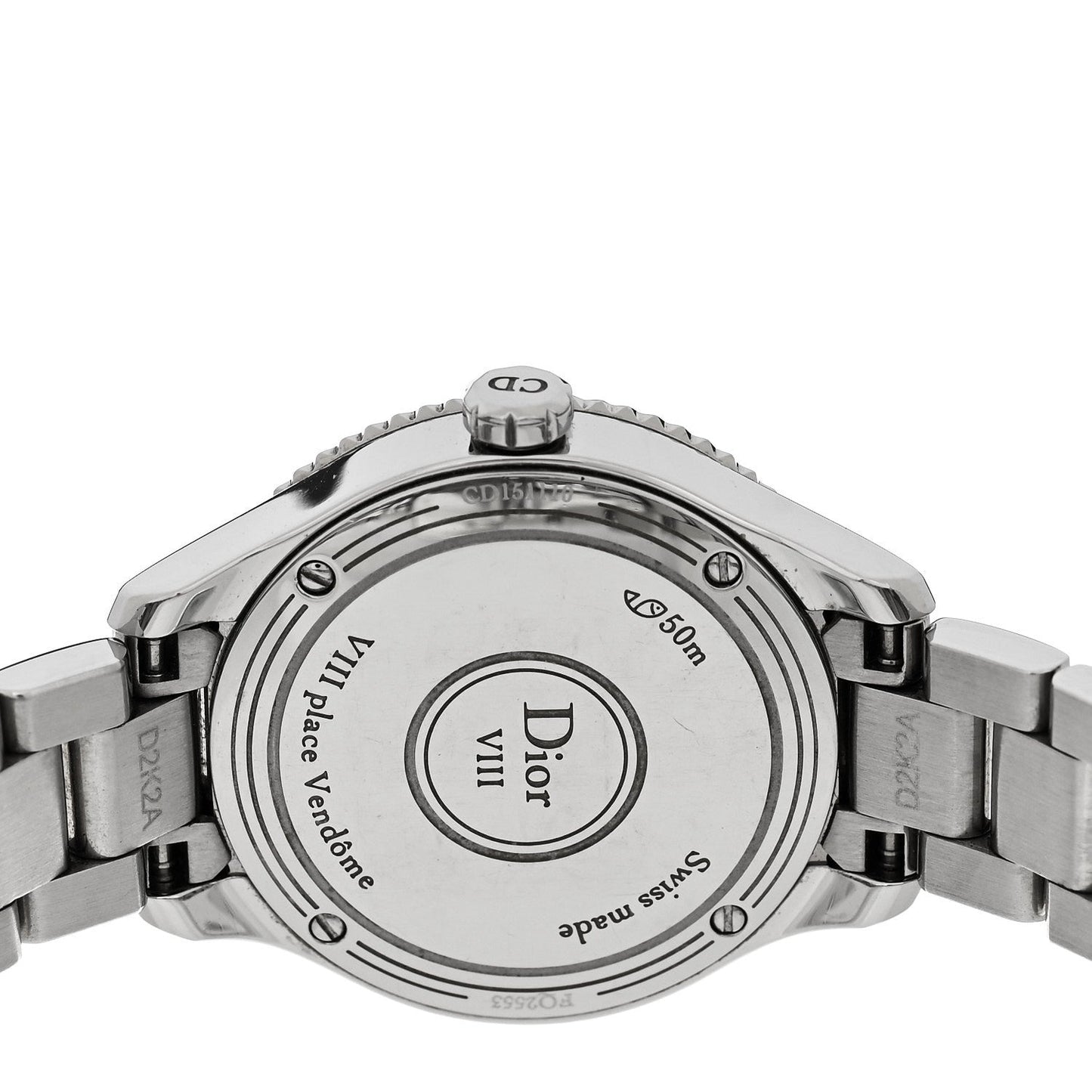 Stainless Steel Diamond Bezel 25mm Dior VIII Montaigne Quartz Watch