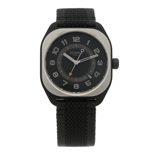 DLC Coated Titanium Rubber 39mm H08 Automatic Watch Noir