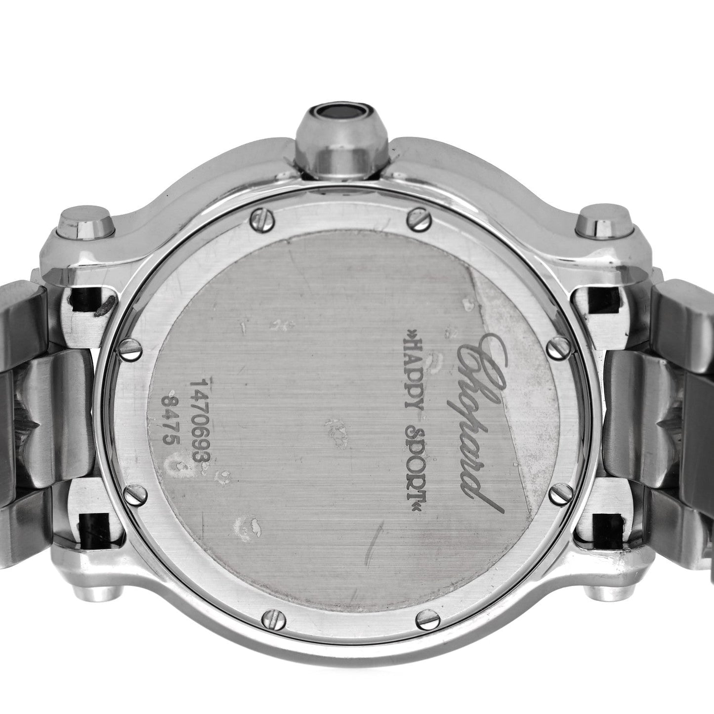 Stainless Steel 7 Diamond 36mm Happy Sport Quartz Watch