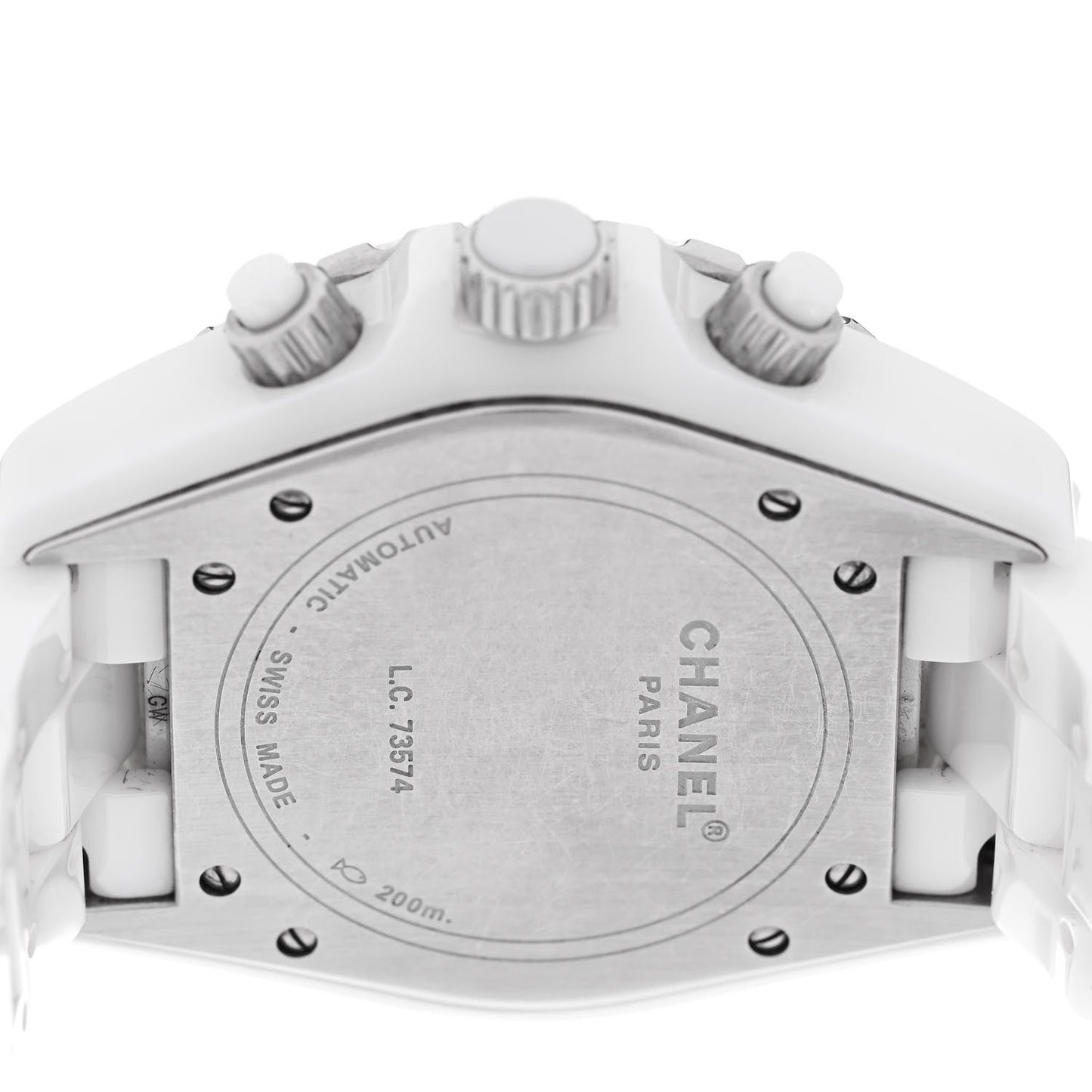 Stainless Steel Ceramic 41mm J12 Chronograph Automatic Watch White