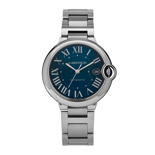 Stainless Steel 40mm Ballon Bleu De Cartier Automatic Watch Blue