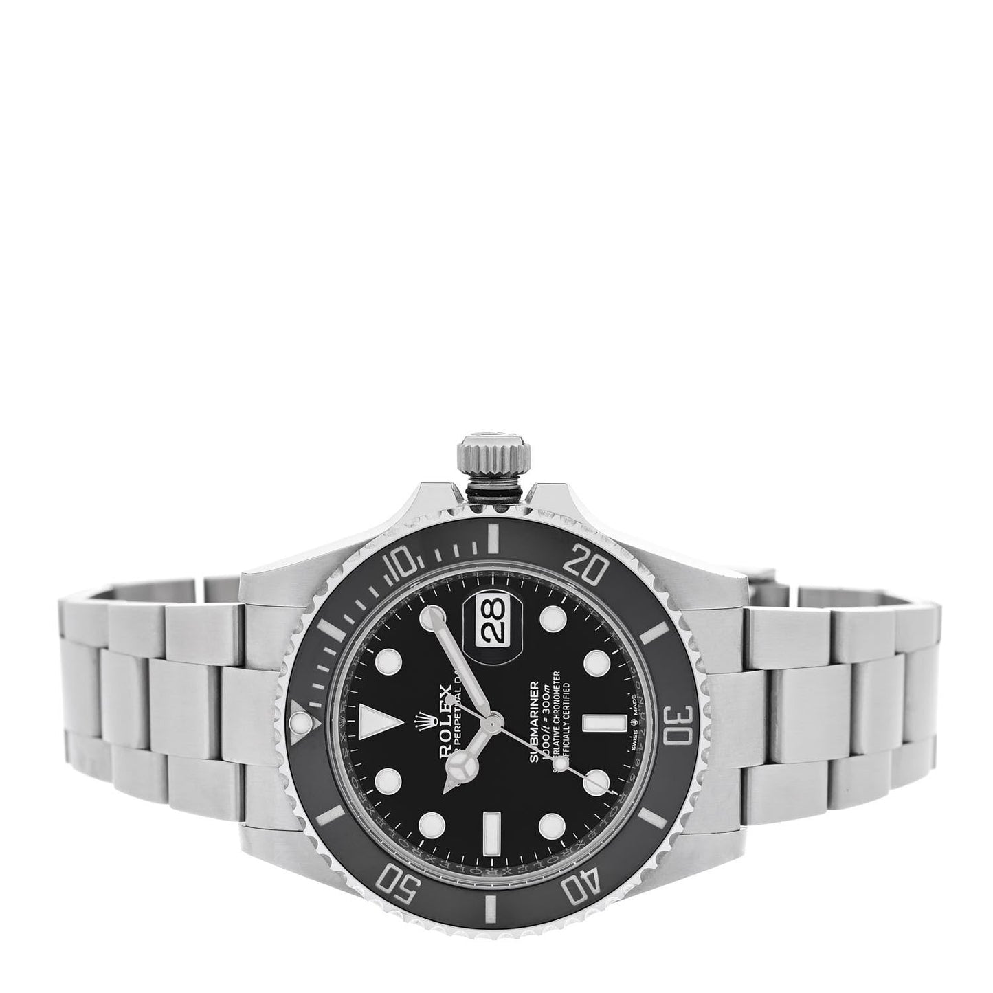 Stainless Steel 41mm Oyster Perpetual Submariner Date Watch Black 126610LN