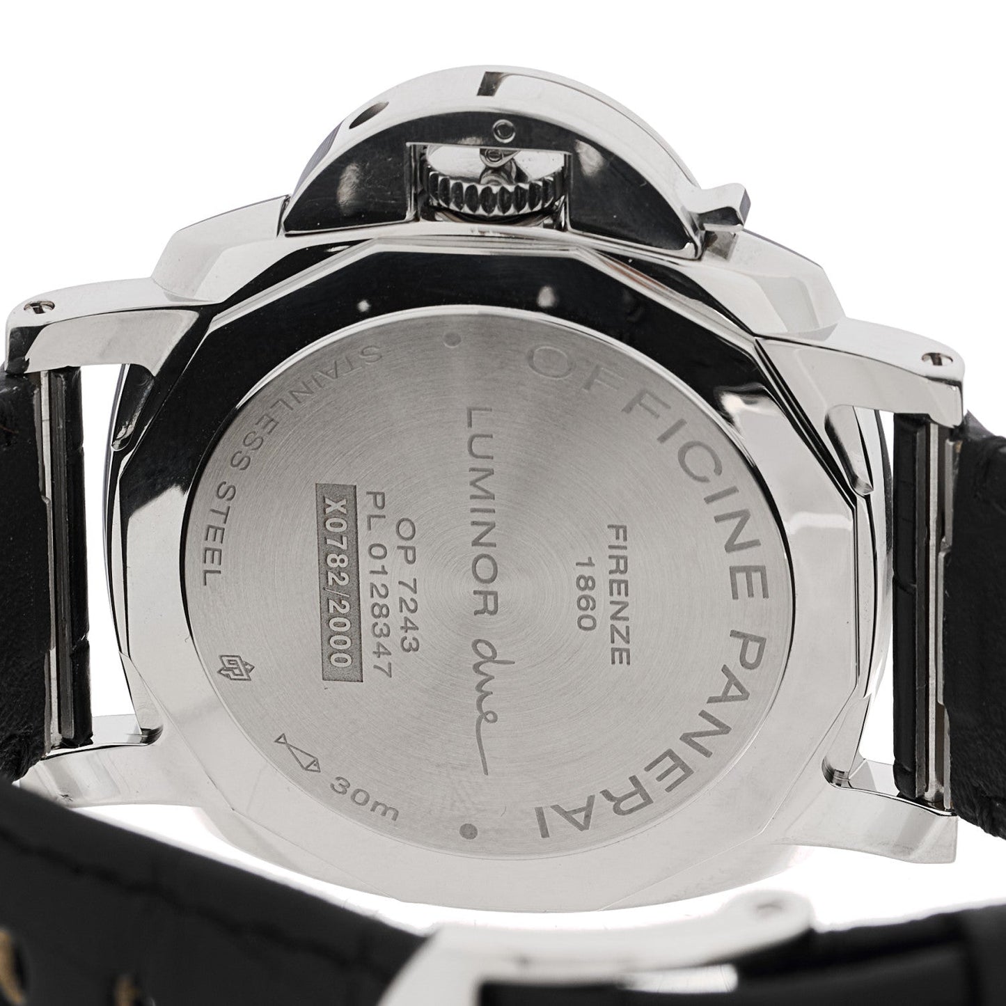 Stainless Steel Alligator 42mm Luminor Due Automatic Watch Grey PAM01250
