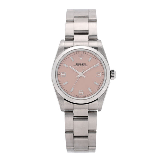 Stainless Steel 31mm Oyster Perpetual Watch Pink 77080