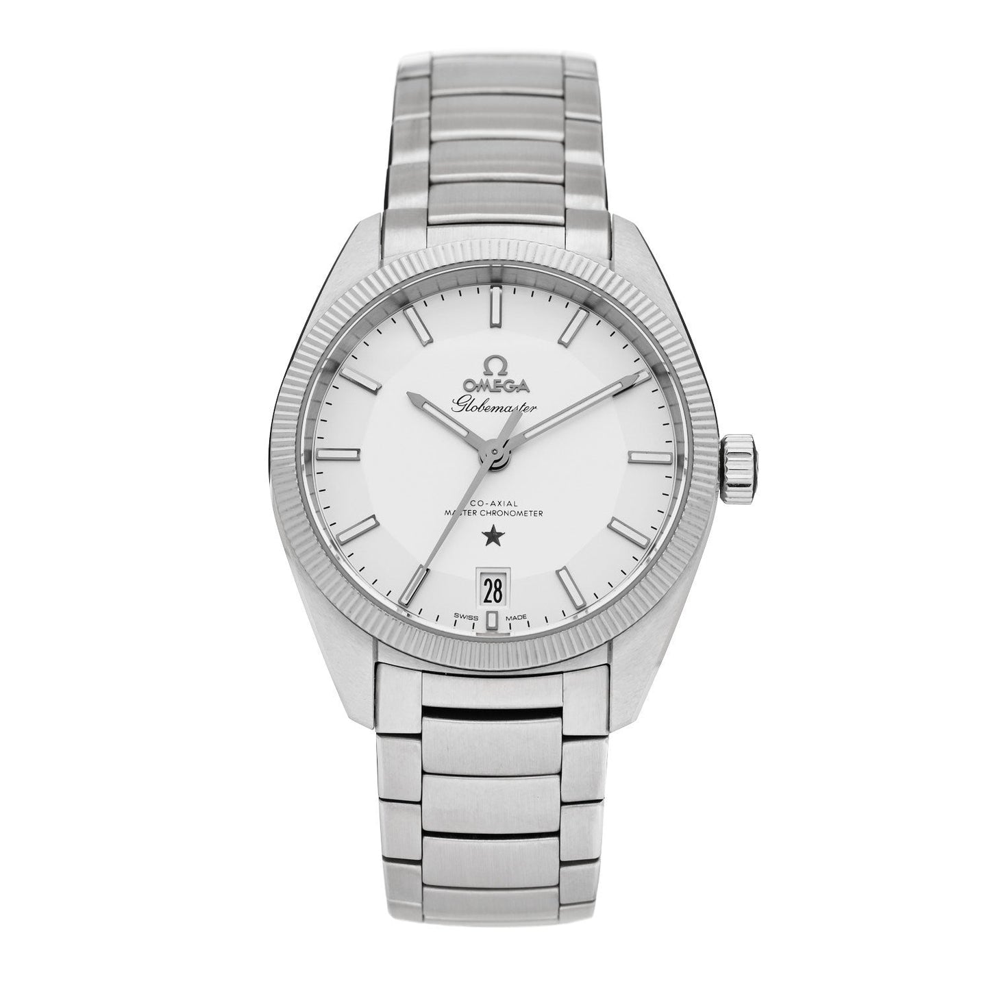 Stainless Steel 39mm Constellation Globemaster Co-Axial Master Chronometer Automatic Watch Silver 130.30.39.21.02.001