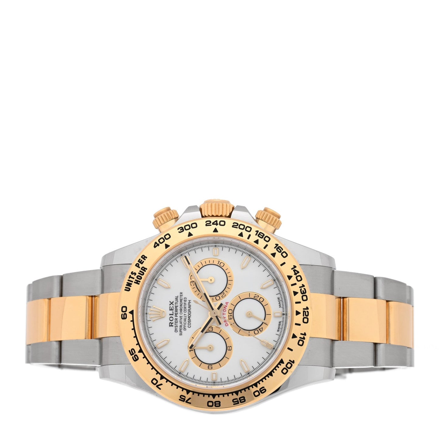 Stainless Steel 18K Yellow Gold 40mm Oyster Perpetual Cosmograph Daytona Watch White 126503