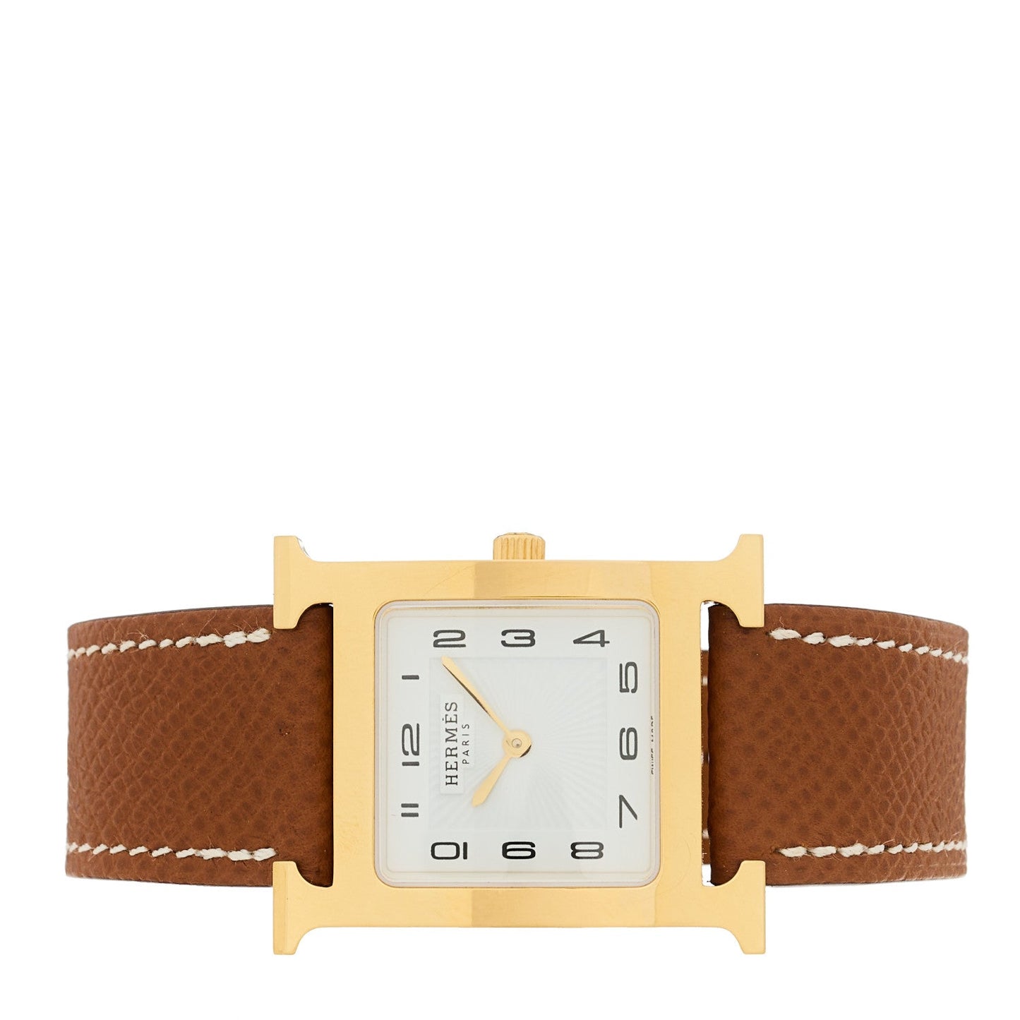 Stainless Steel Epsom 26mm Heure H Hour Quartz Watch Gold