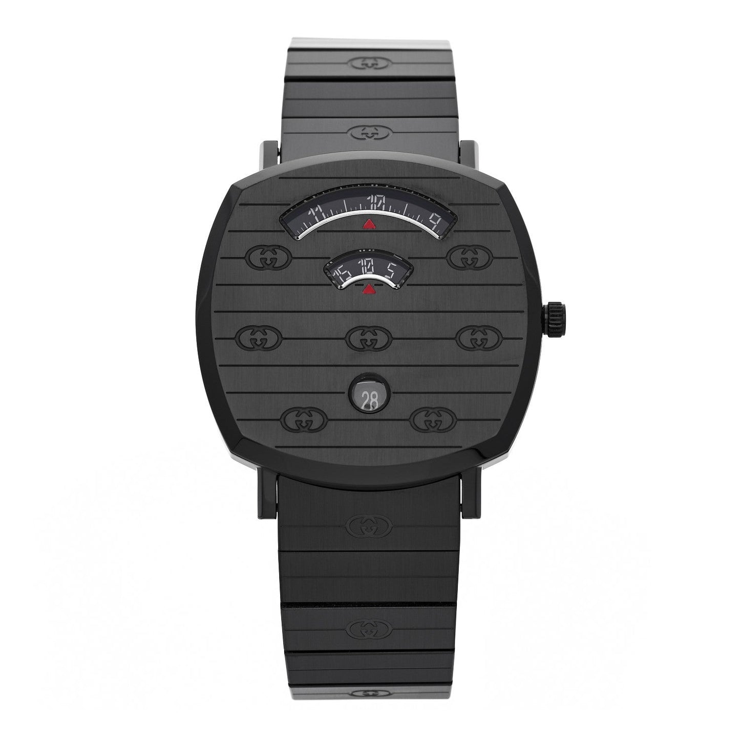PVD Stainless Steel 38mm Grip Quartz Watch Black