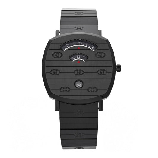 PVD Stainless Steel 38mm Grip Quartz Watch Black
