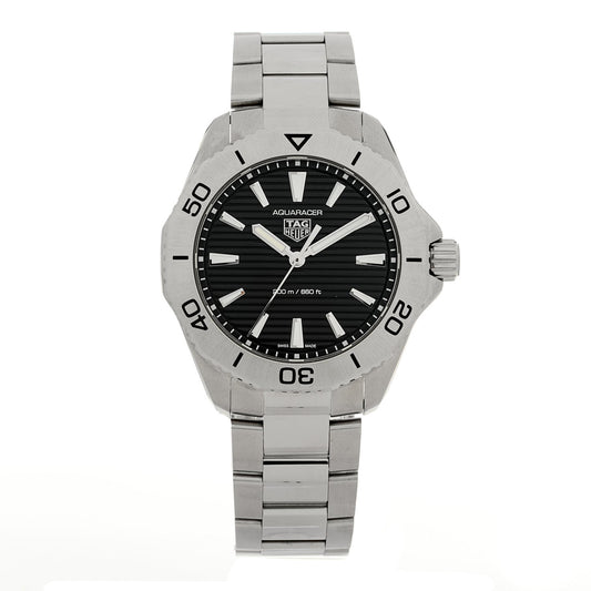 Stainless Steel 40mm Aquaracer Professional 200 Quartz Watch Black WBP1110