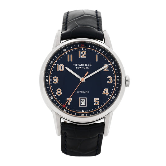 Stainless Steel Alligator 40mm CT60 3-Hand Automatic Watch Blue