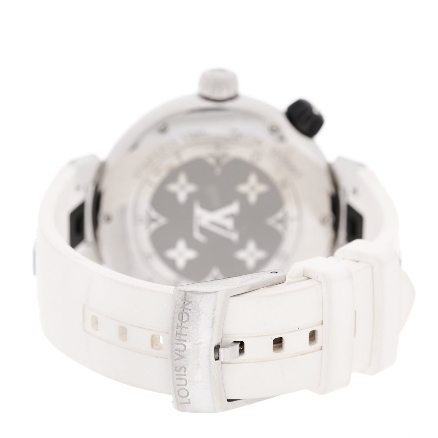 Stainless Steel Rubber 40mm Tambour Street Diver Quartz Watch White