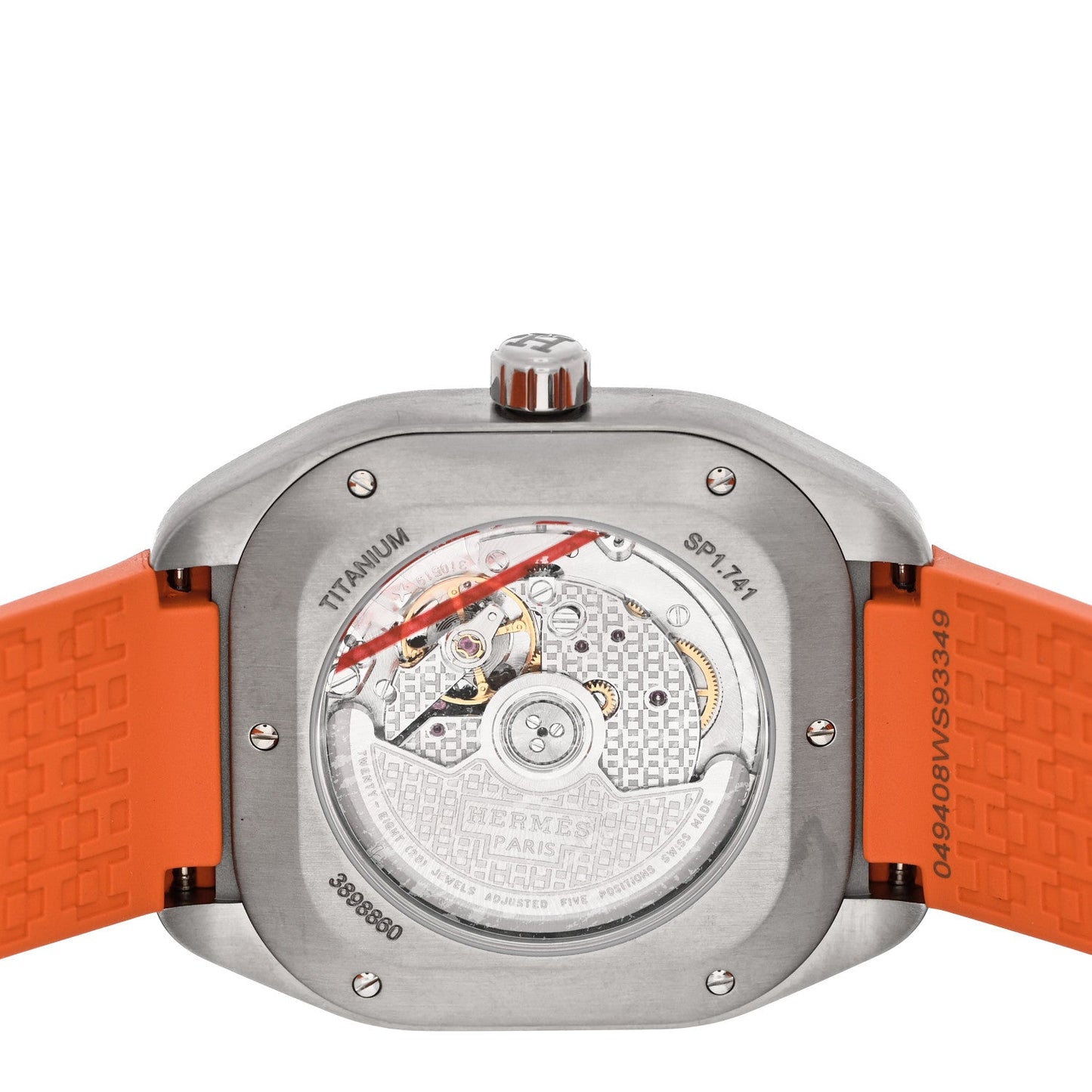 Titanium Rubber 39mm H08 Automatic Watch Orange