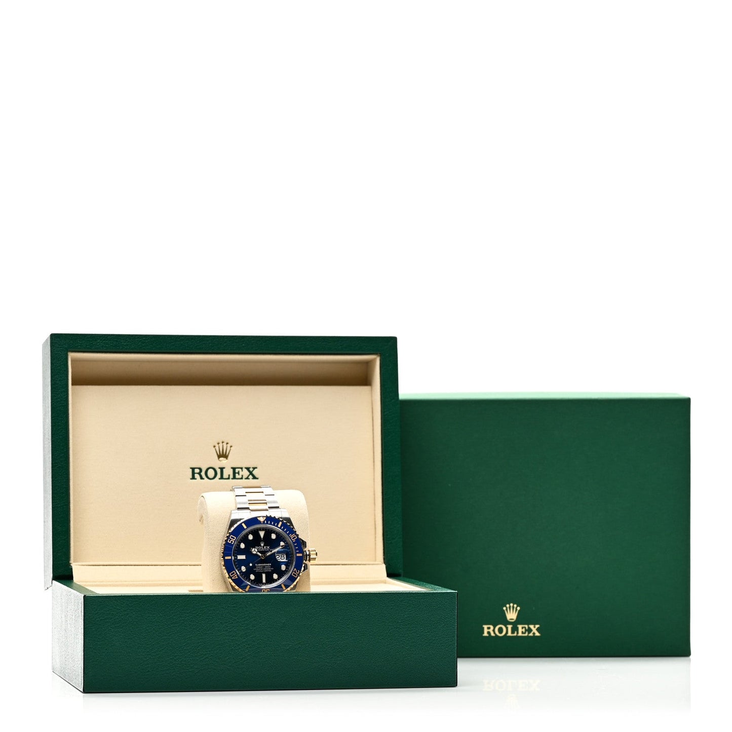 Stainless Steel 18K Yellow Gold 41mm Submariner Date Watch Royal Blue 126613LB