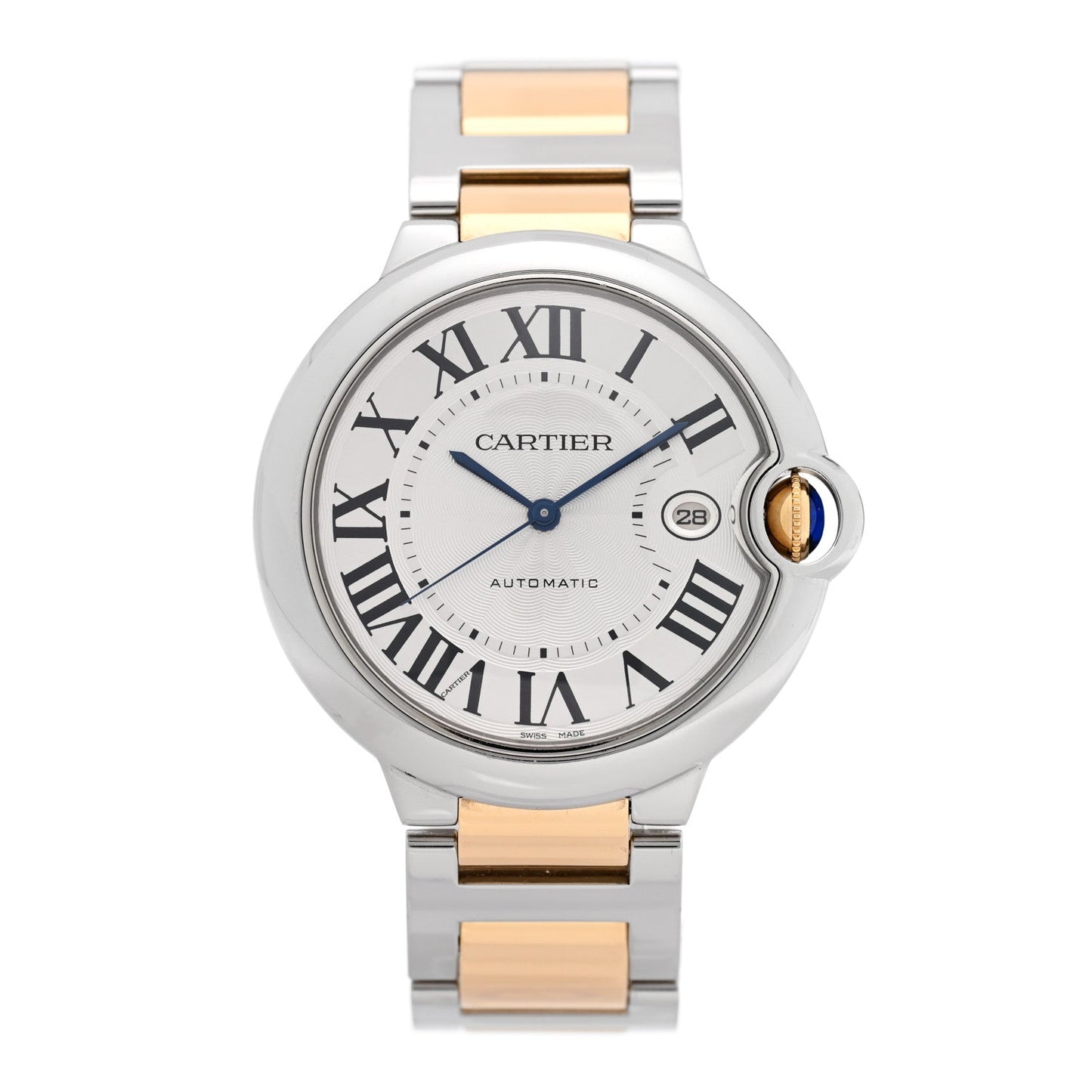 Stainless Steel 18K Yellow Gold 42mm Ballon Bleu De Cartier Automatic Watch