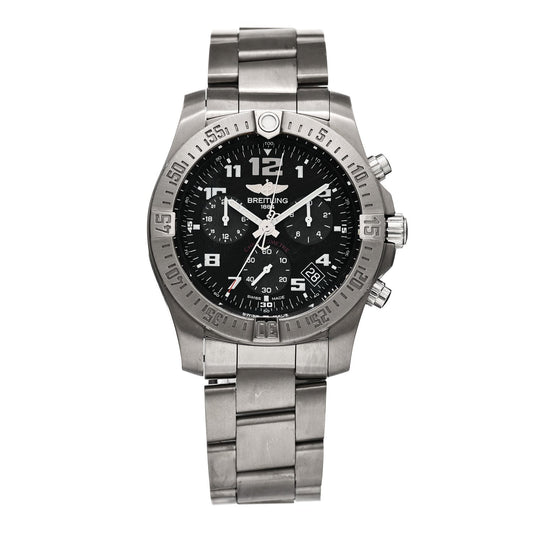 Titanium 43mm Chronospace Evo B60 Chronograph Quartz Watch Black EB6010