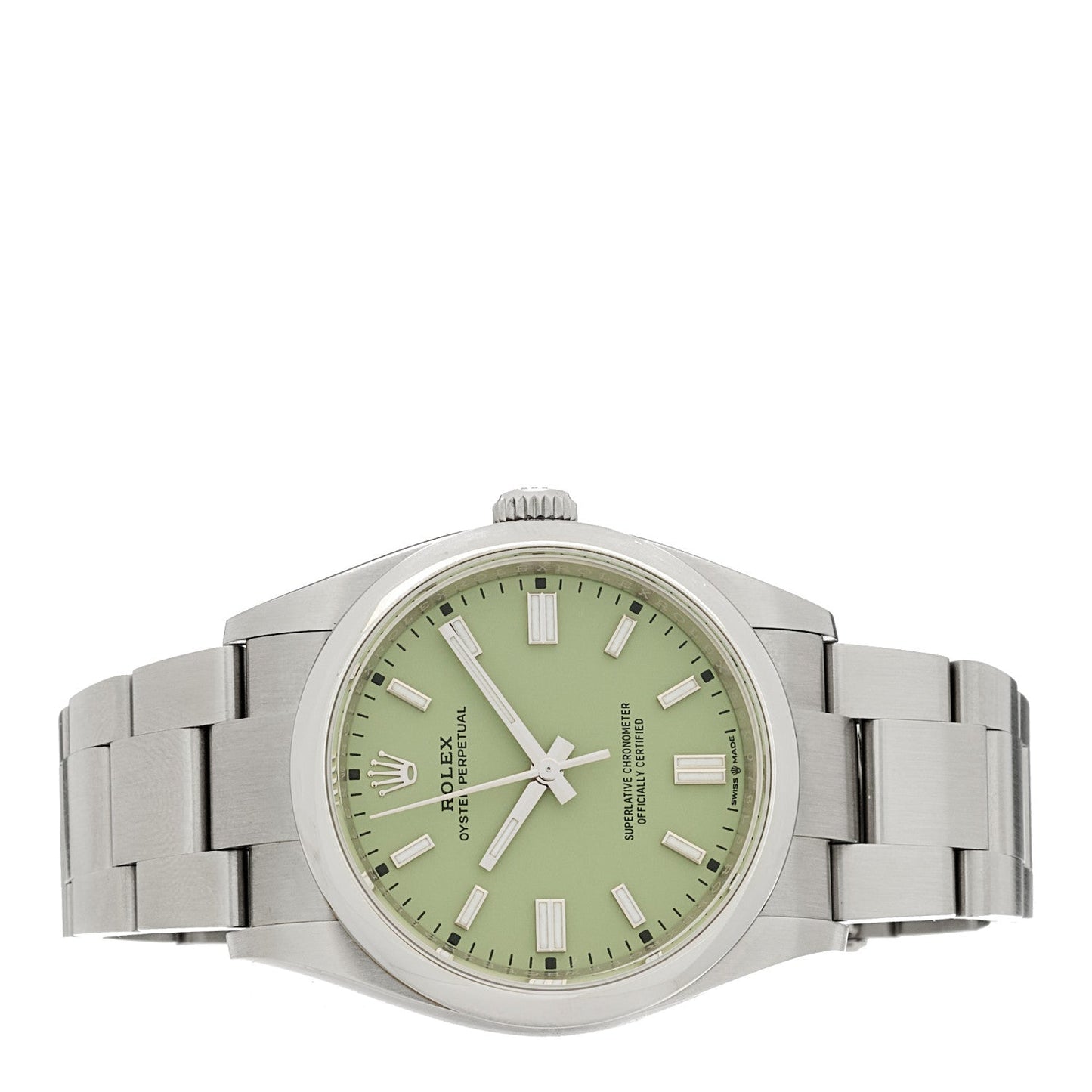 Stainless Steel 36mm Oyster Perpetual Watch Pistachio 126000
