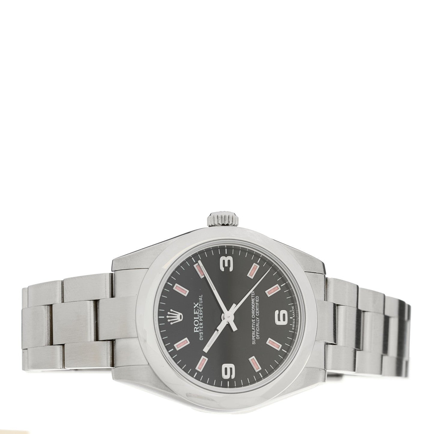 Stainless Steel 31mm Oyster Perpetual Watch Black 177200