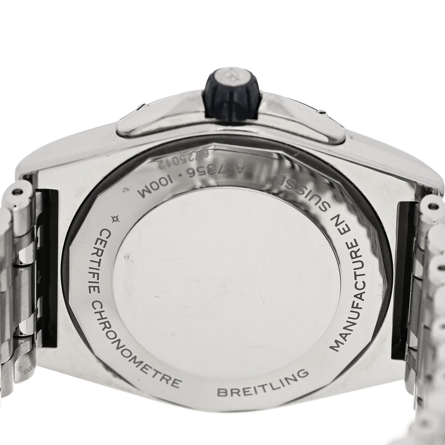Stainless Steel Diamond Bezel 38mm Chronomat Automatic Watch Ice Blue A17356