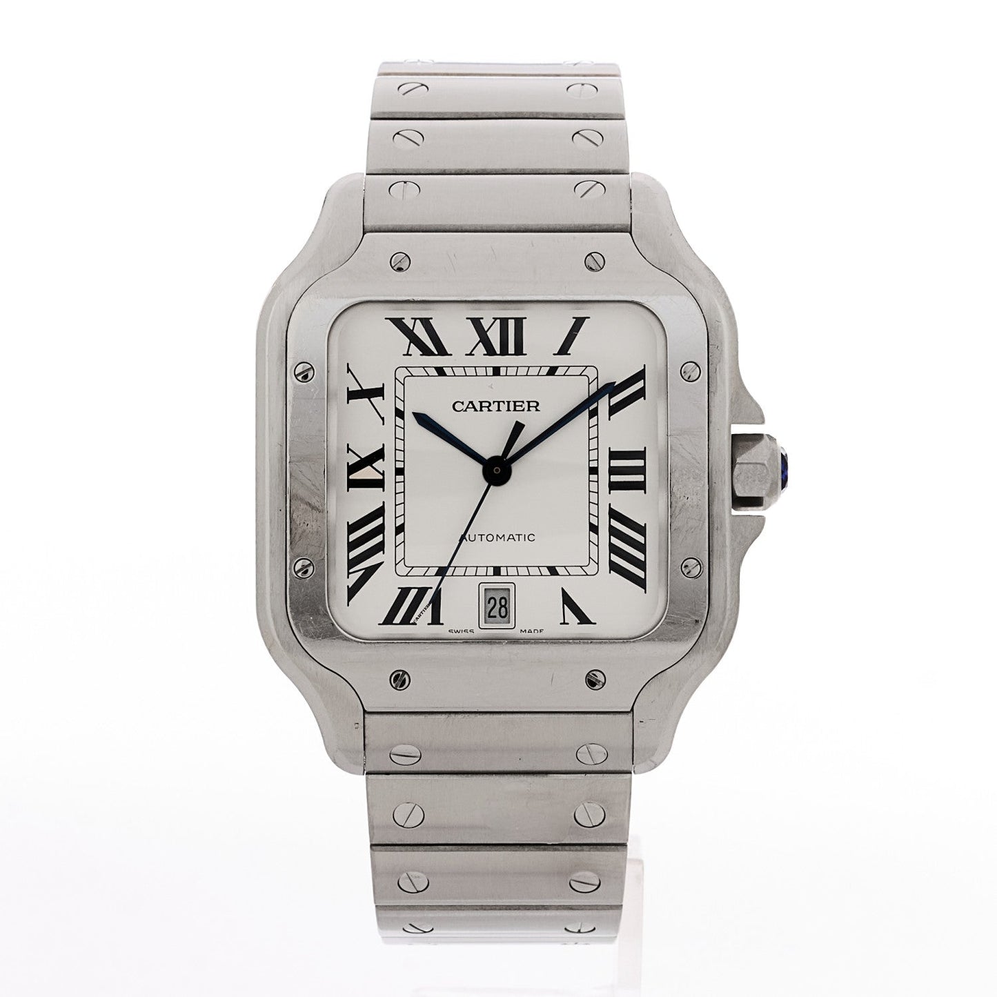 Stainless Steel 39.8mm Santos De Cartier Automatic Watch