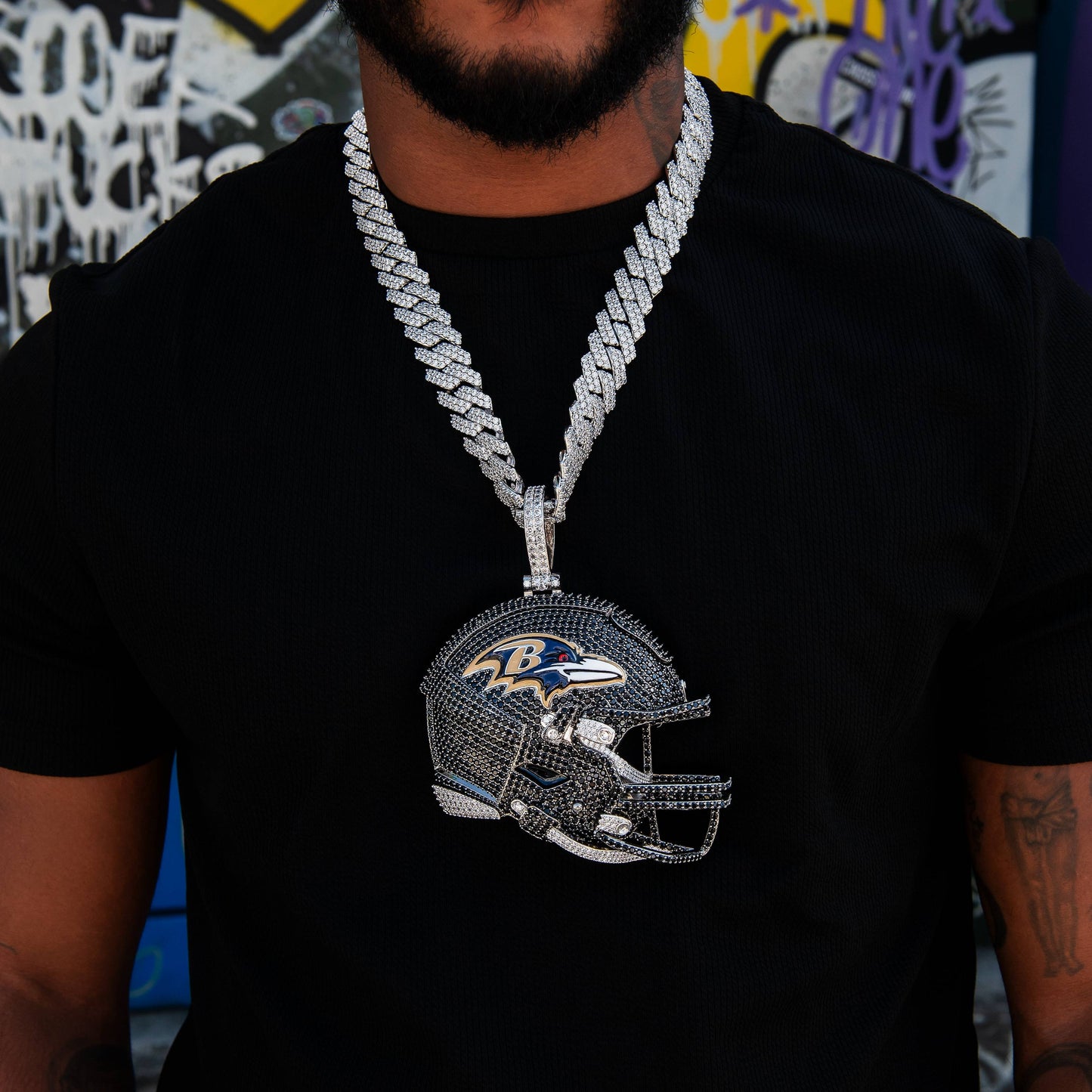Giant Baltimore Ravens Official NFL Helmet Pendant