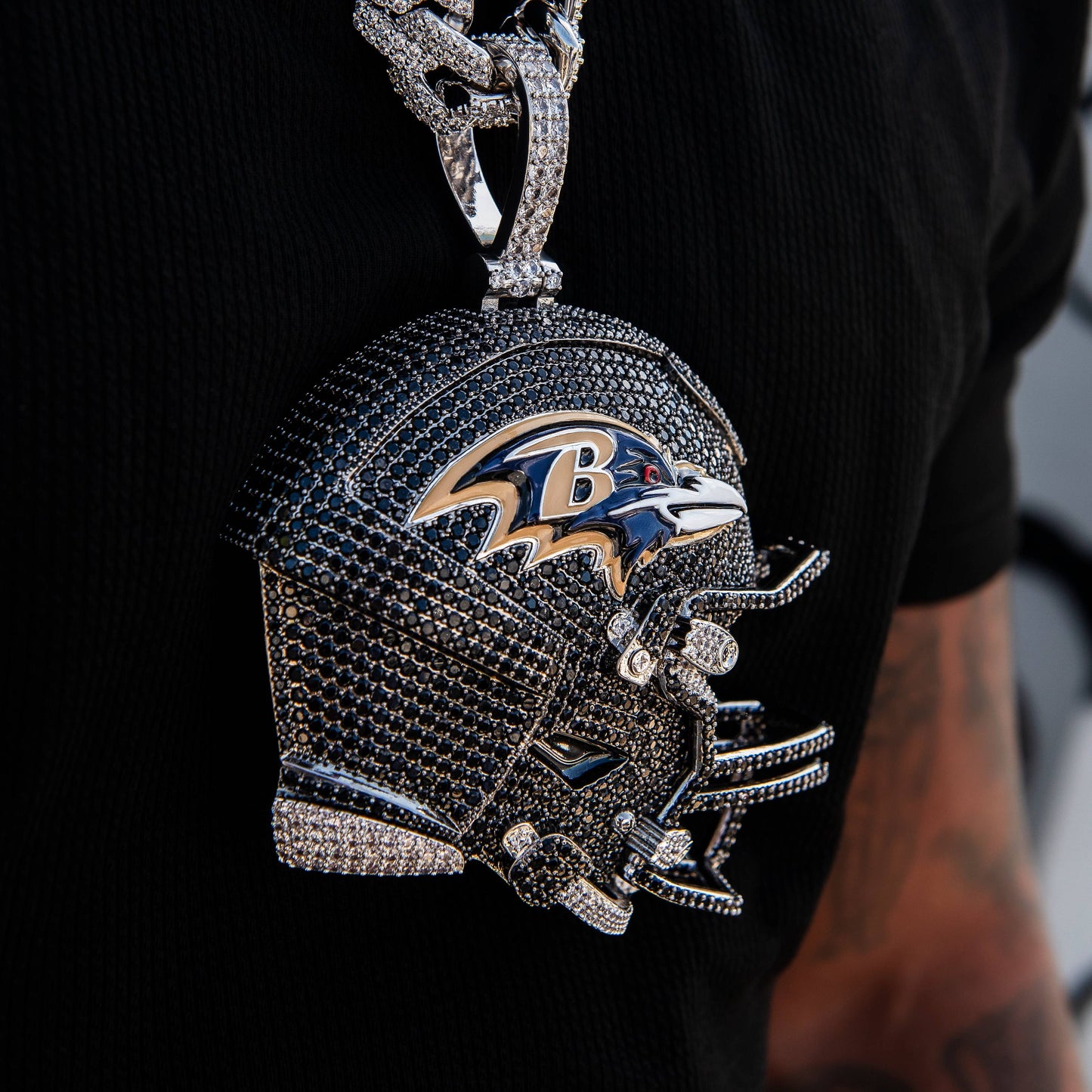 Giant Baltimore Ravens Official NFL Helmet Pendant