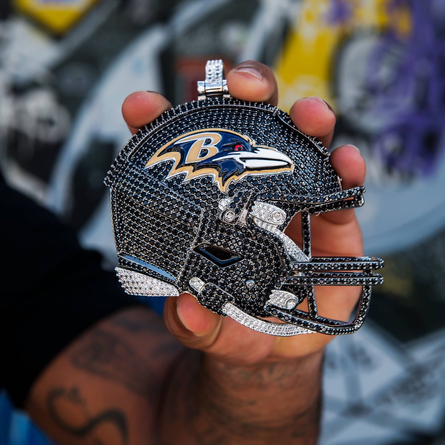 Giant Baltimore Ravens Official NFL Helmet Pendant