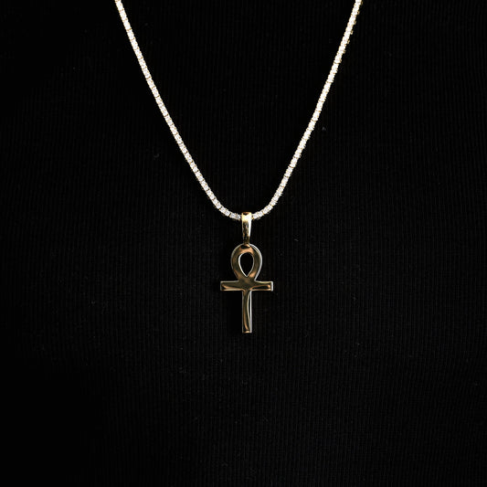 Simple Ankh Pendant in Yellow Gold