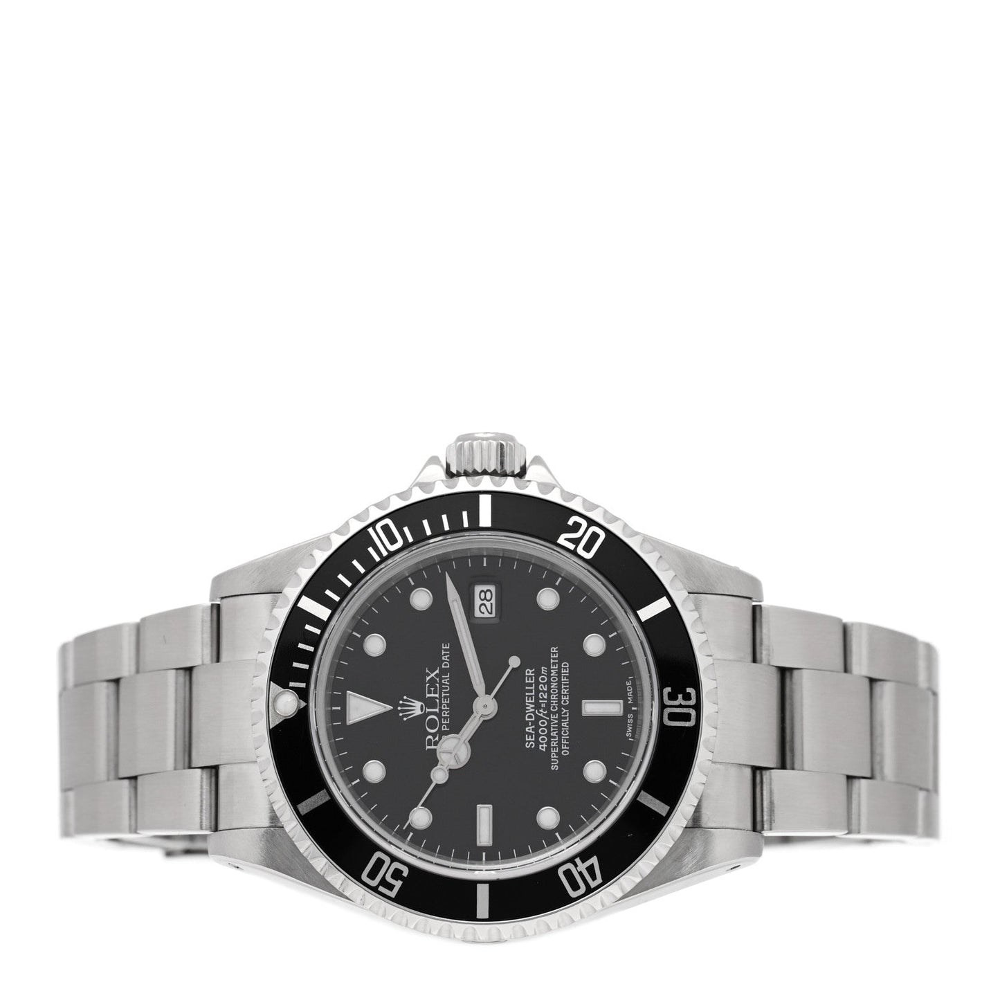Stainless Steel 40mm Sea-Dweller Oyster Perpetual Watch Black 16600