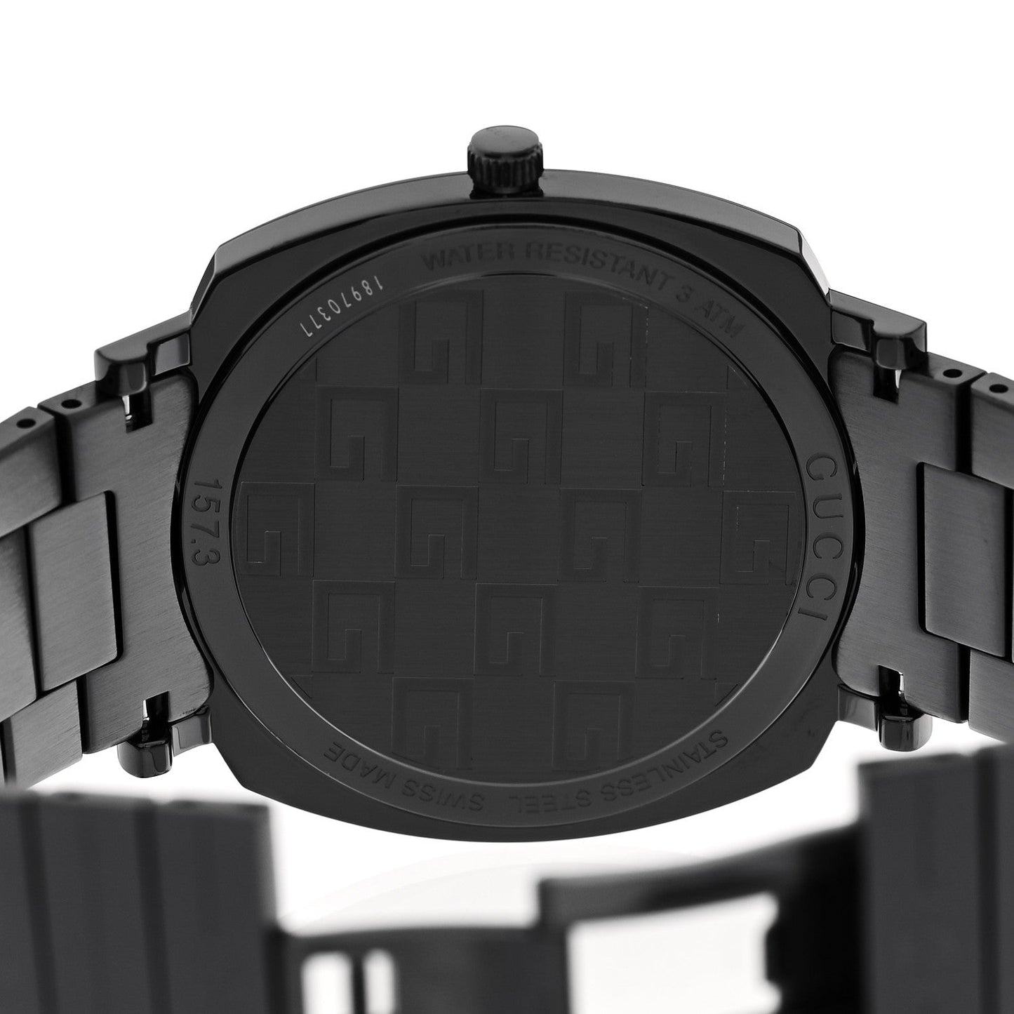 PVD Stainless Steel 38mm Grip Quartz Watch Black
