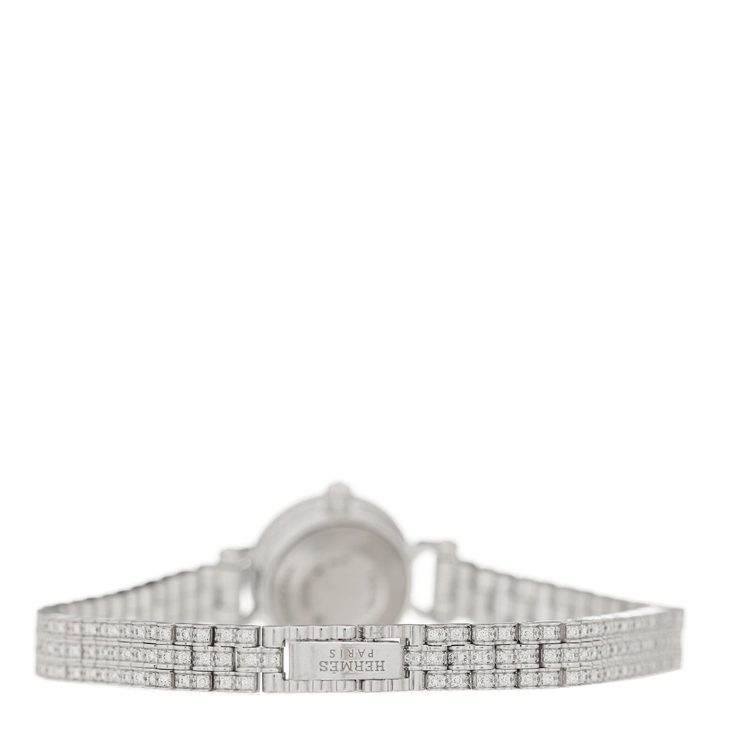 18K White Gold Diamond Pave 16mm Faubourg Quartz Watch