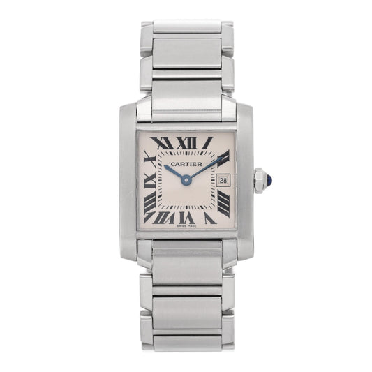 Stainless Steel 25mm Tank Francaise Quartz Watch