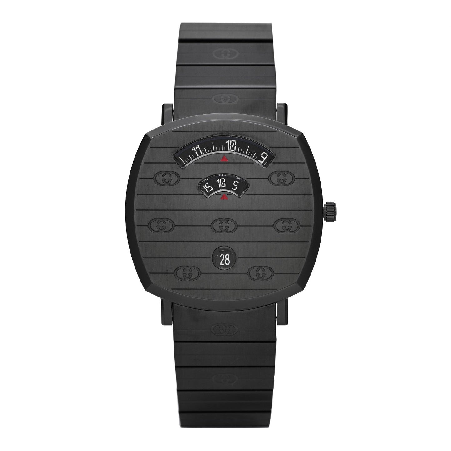 PVD Stainless Steel 38mm Grip Quartz Watch Black