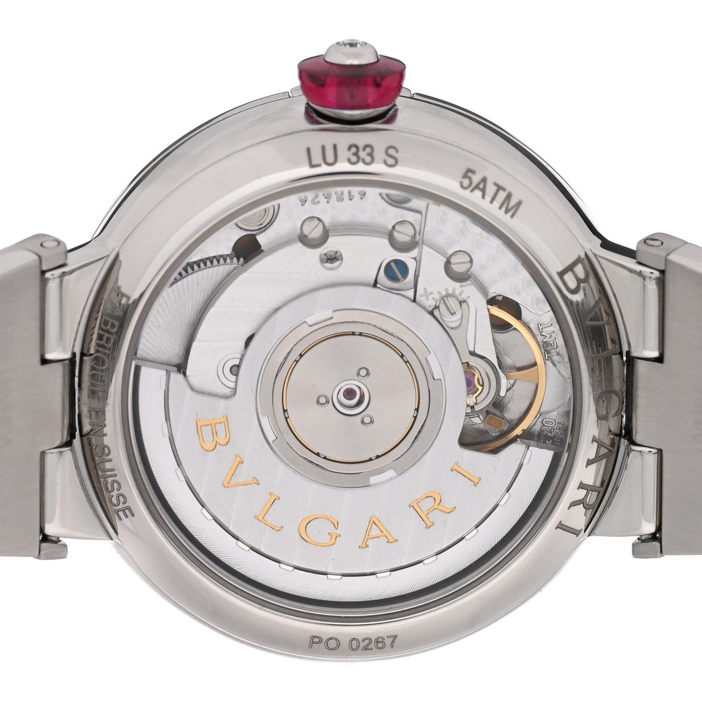 Stainless Steel Diamond Mother of Pearl 33mm Lucea Automatic Watch