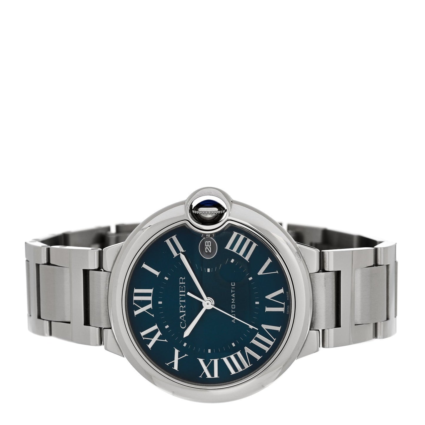 Stainless Steel 40mm Ballon Bleu De Cartier Automatic Watch Blue