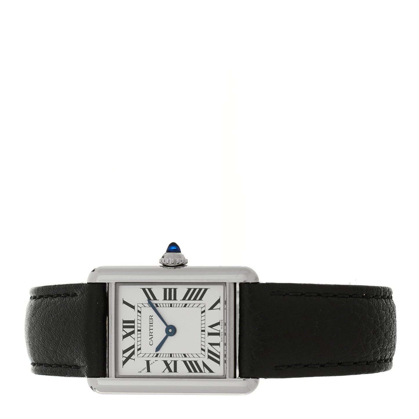 Stainless Steel Calfskin 22mm Must de Cartier Tank Quartz Watch