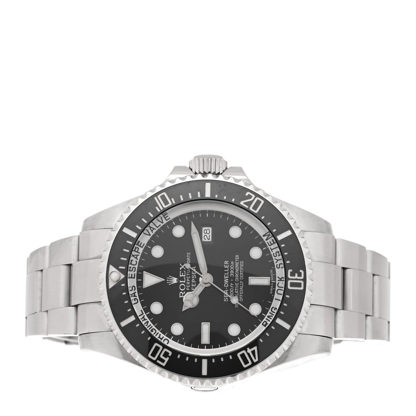 Stainless Steel 44mm Oyster Perpetual Date Sea-Dweller Deepsea Watch Black 116660