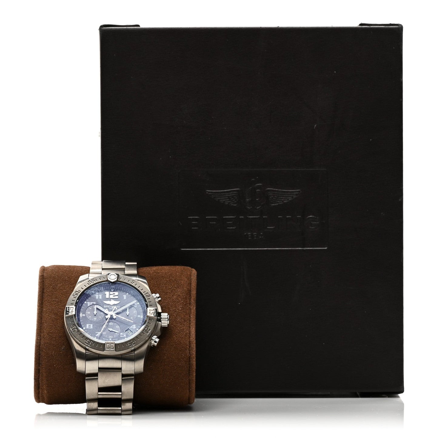 Titanium 43mm Chronospace Evo B60 Chronograph Quartz Watch Black EB6010