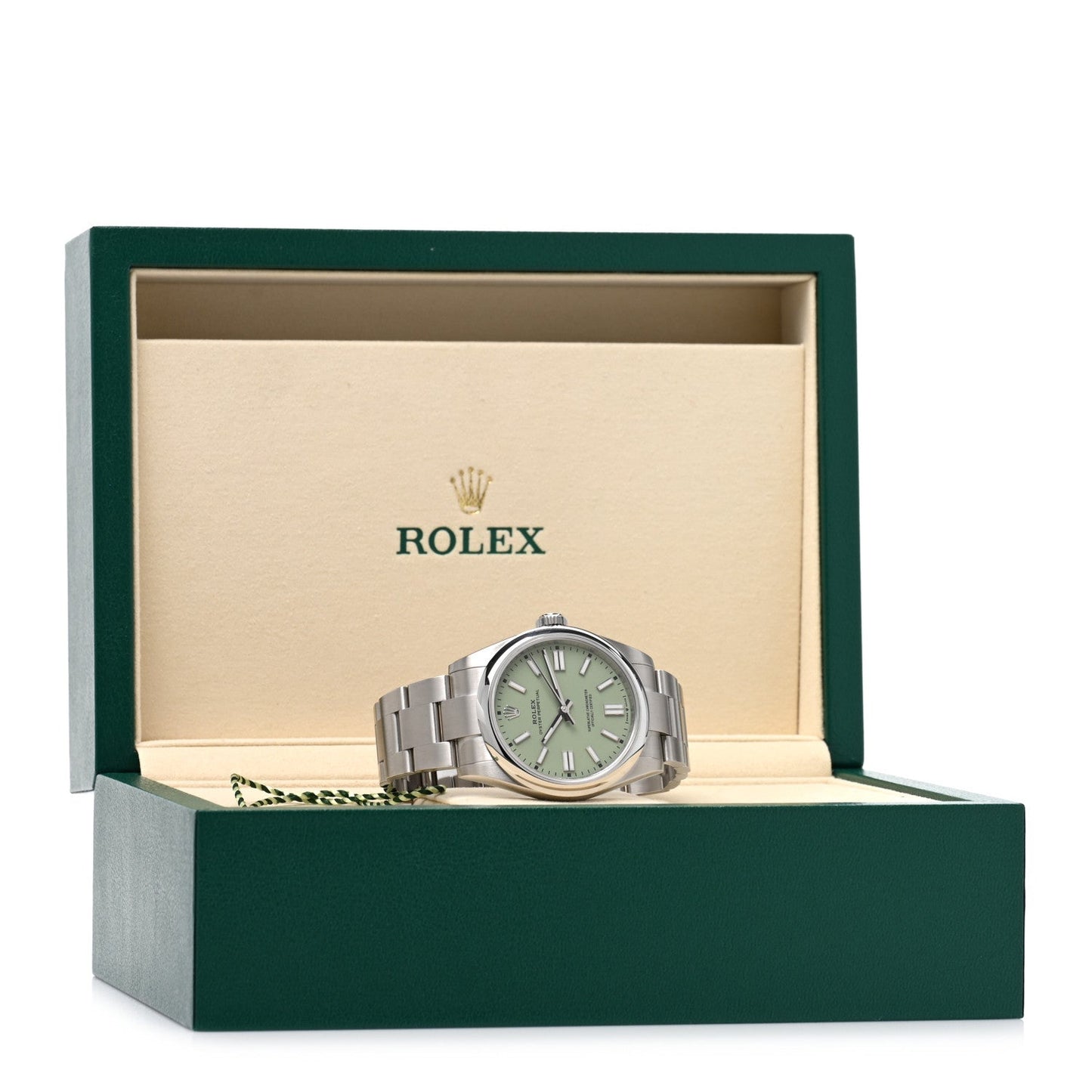 Stainless Steel 41mm Oyster Perpetual Watch Pistachio 134300
